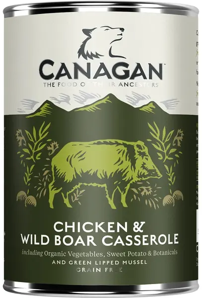 CANAGAN Conservă pentru câini, cu Pui şi Mistreţ 400g