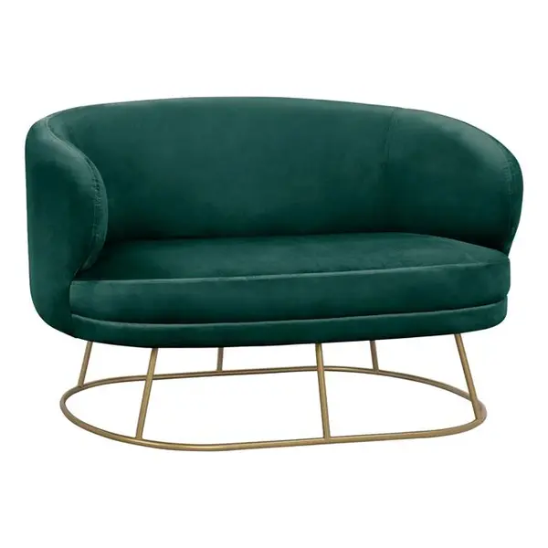 Canapea 2 locuri ERIN VELVET 125 CM - Verde