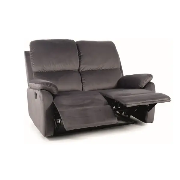 Canapea 2 locuri FALSTARD RECLINER VELVET 136 CM - Grey