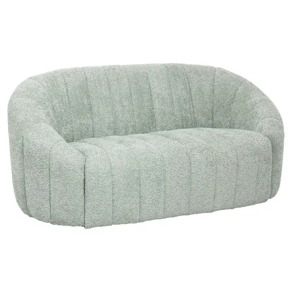 Canapea 2 locuri FORNER BOUCLE 148 CM - Verde