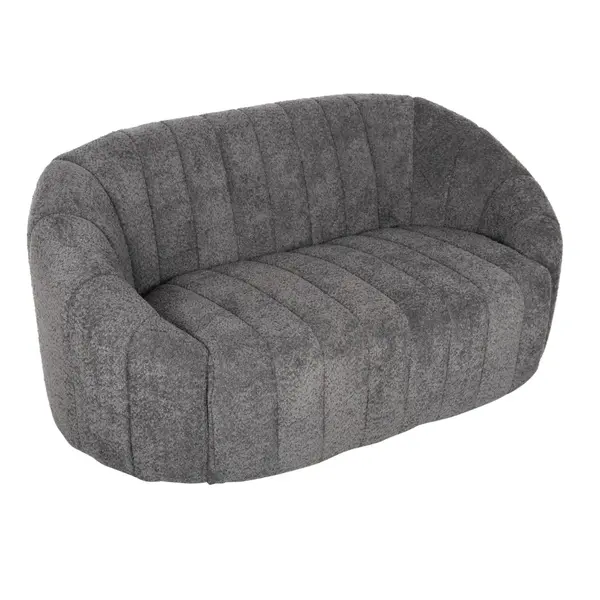 Canapea 2 locuri FORNER BOUCLE GREY 145 CM - Grey