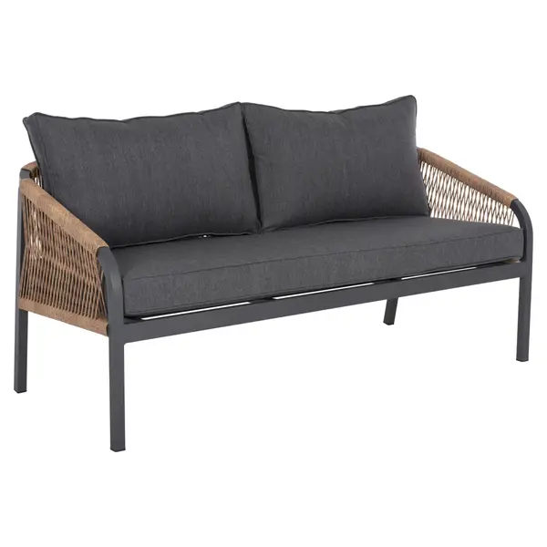 Canapea 3 locuri AMALIA 156 CM - Gri inchis