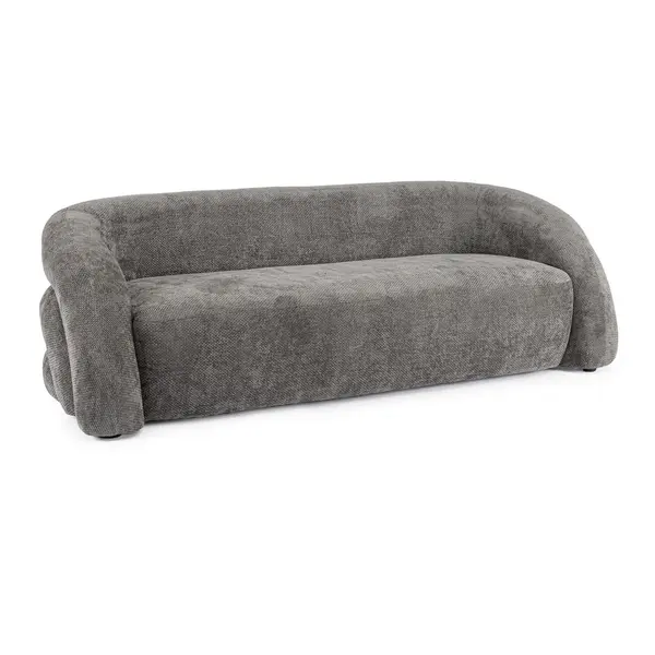 Canapea 3 locuri CLEMENCE 200 CM - Gri inchis