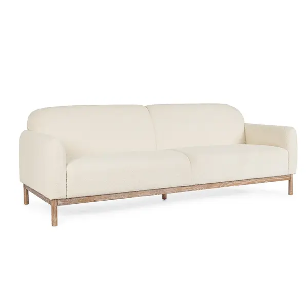 Canapea 3 locuri DETROIT NATURAL BOUCLE 232 CM - Cream