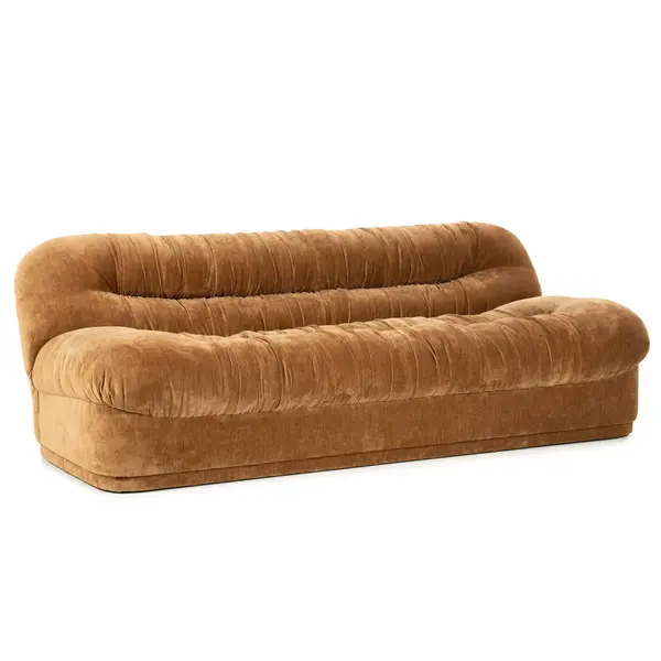 Canapea 3 locuri RENOVO 218 CM - Mustard