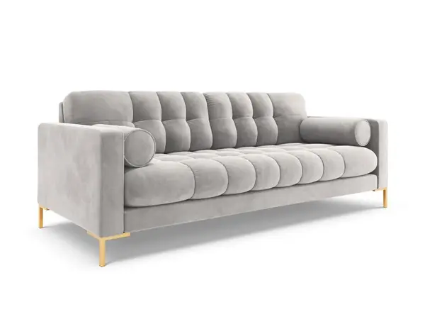 Canapea Bali 4 locuri velvet/picioare gold L217 cm