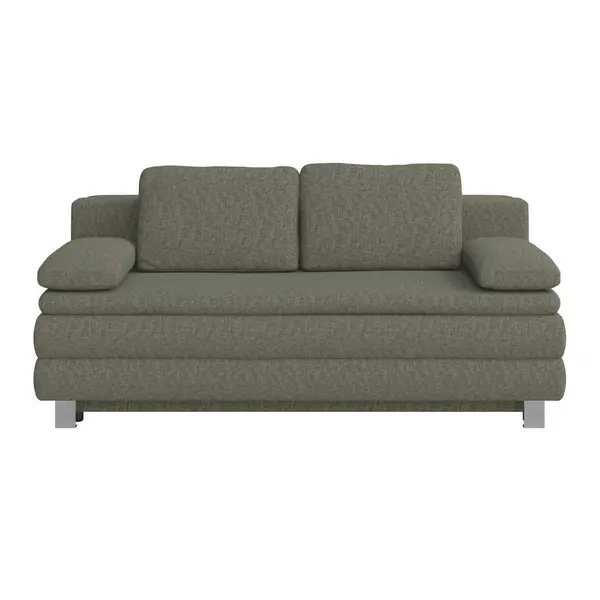 Canapea Boxspring textil gri