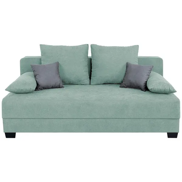 Canapea Boxspring, textil, material pe bază de lemn, verde mentă