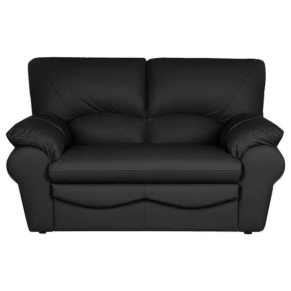 Canapea Cu 2 Locuri, piele, negru