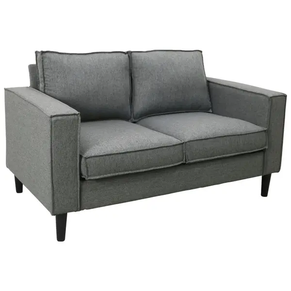 Canapea Cu 2 Locuri, textil, gri deschis