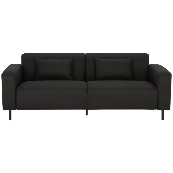 Canapea Cu 2 Locuri, textil, negru