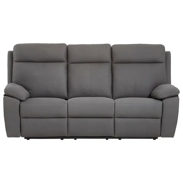 Canapea Cu 3 Locuri, lemn, textil, gri