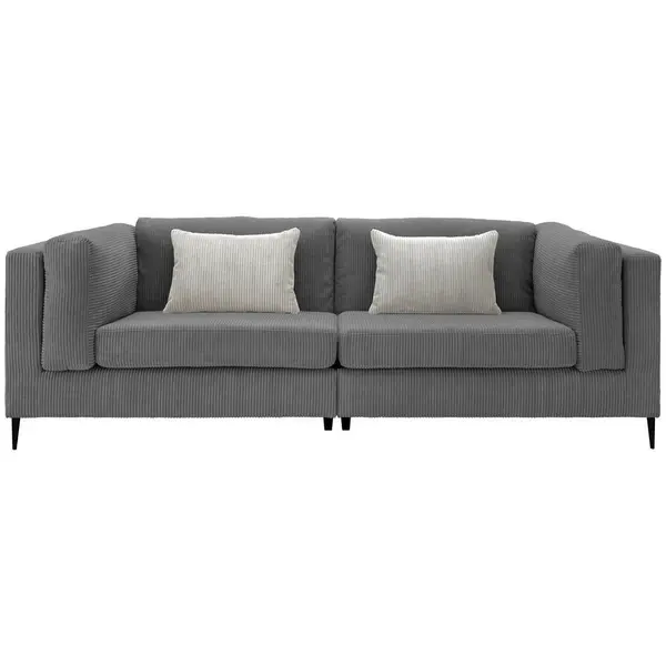 Canapea Cu 3 Locuri, textil, gri
