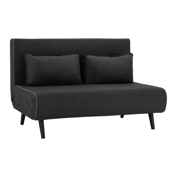 Canapea extensibila 2 locuri ROSKIS DARK GREY 140 CM - Gri inchis