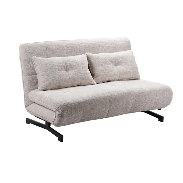 Canapea extensibila 2 locuri SCALEDA 142 CM - Cream