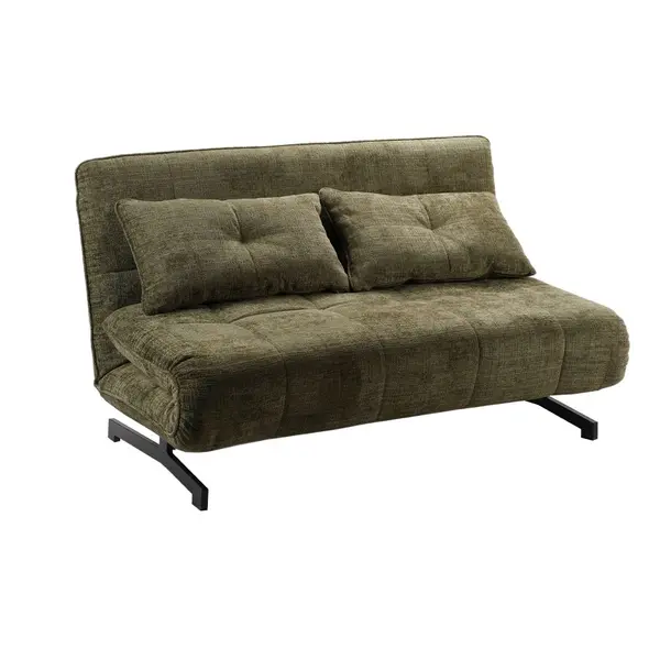 Canapea extensibila 2 locuri SCALEDA 142 CM - Verde