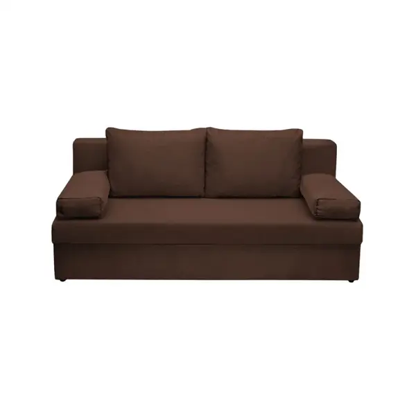 Canapea extensibila ANA, 3 locuri, cu lada depozitare, maro, 185x82x80 cm