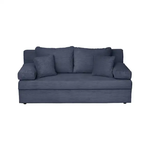 Canapea extensibila ANA LUX, 3 locuri, cu lada depozitare, albastru, 185x82x80 cm