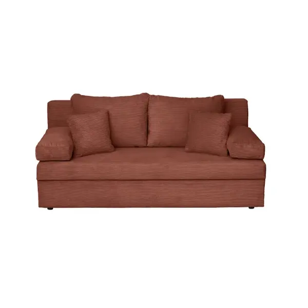 Canapea extensibila ANA LUX, 3 locuri, cu lada depozitare, caramiziu, 185x82x80 cm