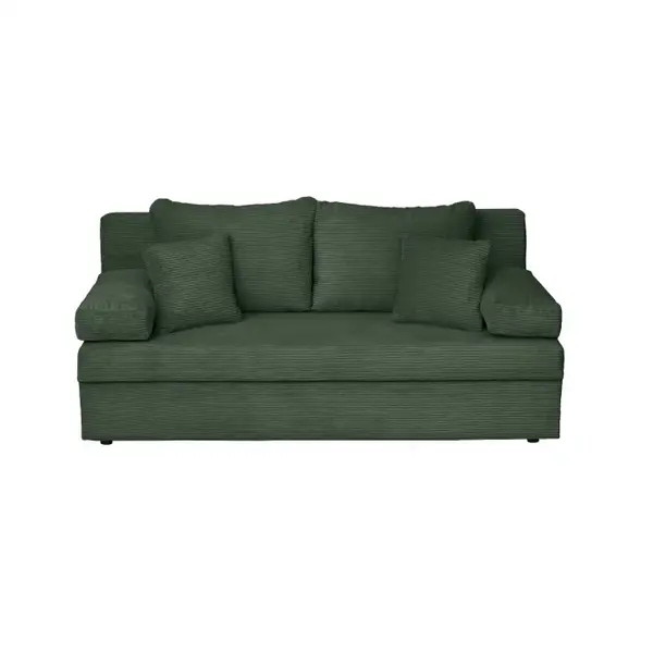 Canapea extensibila ANA LUX, 3 locuri, cu lada depozitare, verde smarald, 185x82x80 cm
