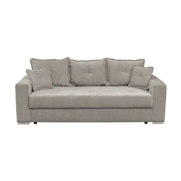 Canapea extensibila ARISSA, 3 locuri, cu arcuri, bej inchis, 235x110x77 cm