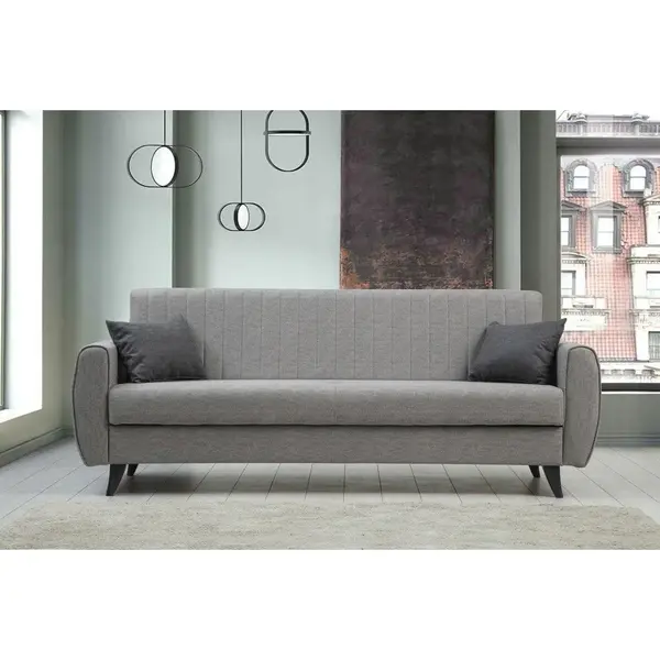 Canapea extensibila cu 3 locuri Alkon cu Lada de Depozitare, 214x86x77 cm