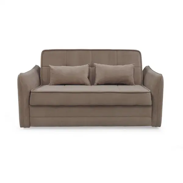 Canapea extensibila DREW C, 3 locuri, lada pentru depozitare, maro, 175x110x88 cm