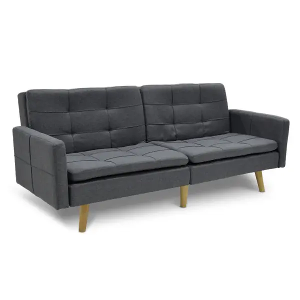 Canapea extensibila Flexy 3 locuri, Gri inchis, 198x87x76 cm