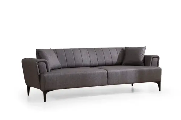 Canapea extensibila HAMLET, 3 locuri, gri inchis, 230x95x77 cm