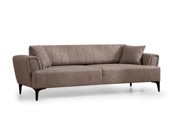 Canapea extensibila HAMLET, 3 locuri, maro deschis, 230x95x77 cm