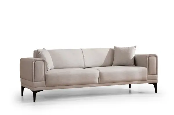 Canapea extensibila HORIZON, 3 locuri, ecru, 230x95x77 cm