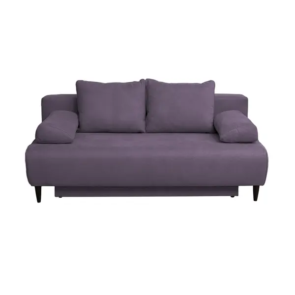 Canapea extensibila MARIA, 3 locuri, cu arcuri si lada depozitare, mov, 195x97x76 cm