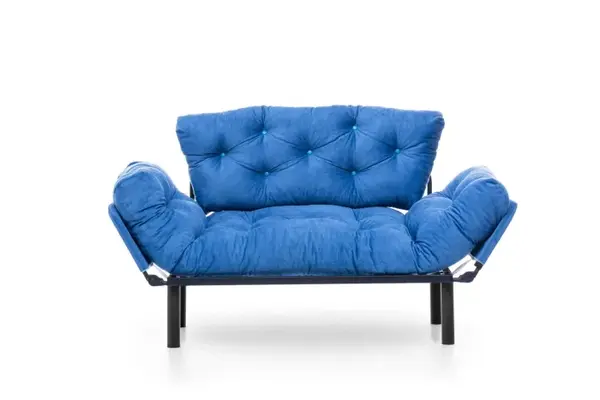 Canapea extensibila NITTA, 2 locuri, albastru, 155x70x85 cm