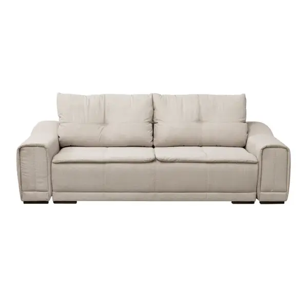 Canapea extensibila OSLO, 3 locuri, cu arcuri si lada depozitare, bej, 265x115x100 cm