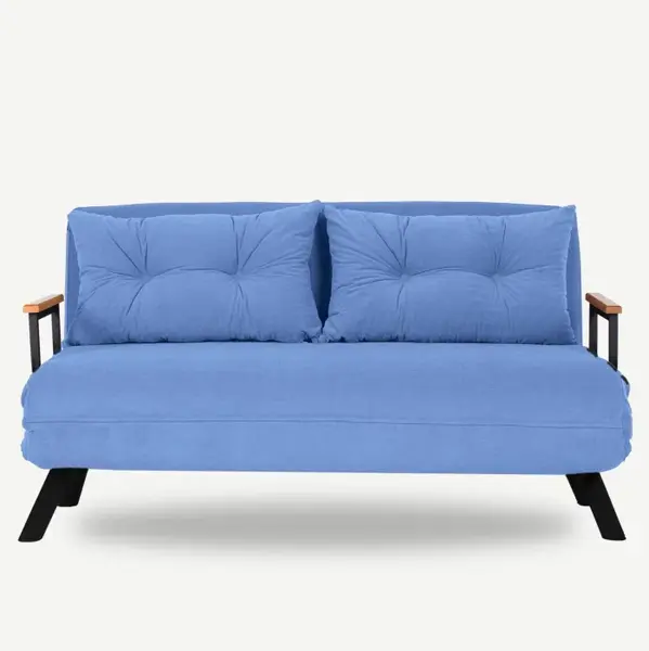 Canapea extensibila SANDO, 2 locuri, albastru, 133x78x78 cm