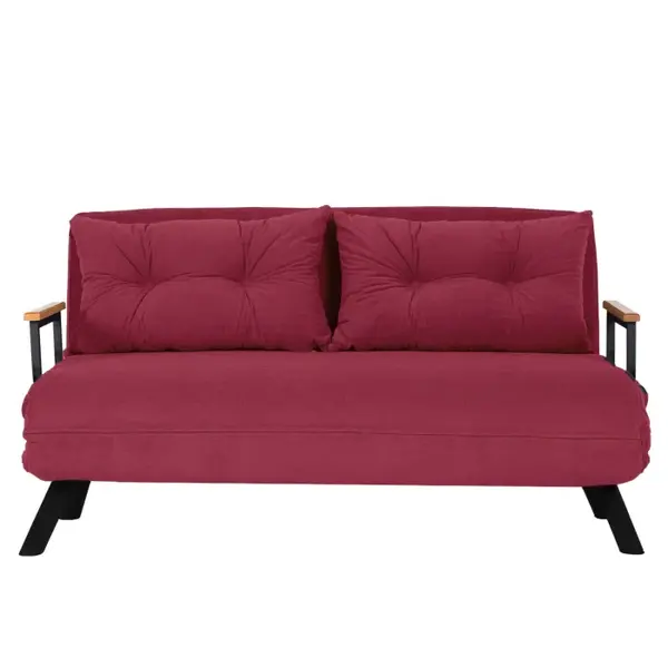 Canapea extensibila SANDO, 2 locuri, bordo, 133x78x78 cm