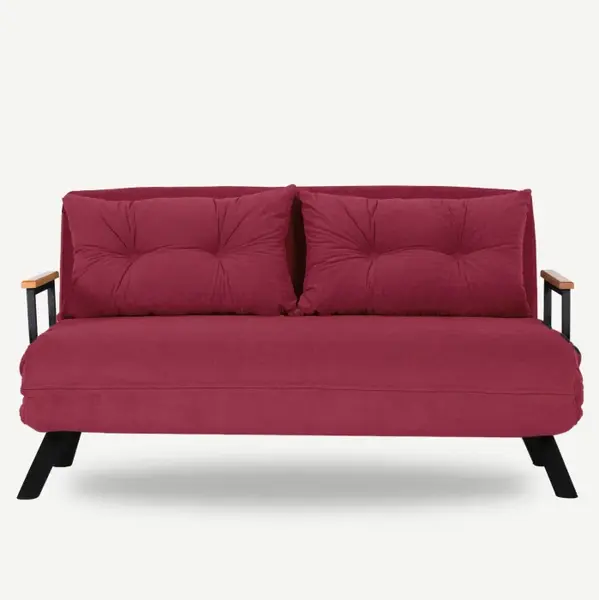 Canapea extensibila SANDO, 2 locuri, bordo, 133x78x78 cm