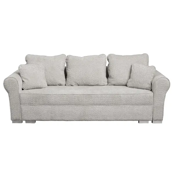 Canapea extensibila SARA N, 3 locuri, cu lada depozitare, bej inchis, 235x90x75 cm