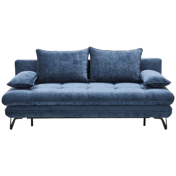 Canapea Extensibilă, textil, albastru închis