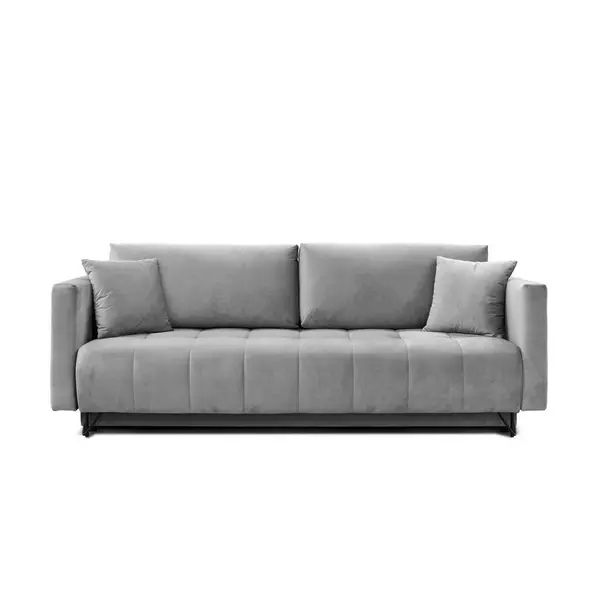 Canapea Extensibila, textil, argintiu