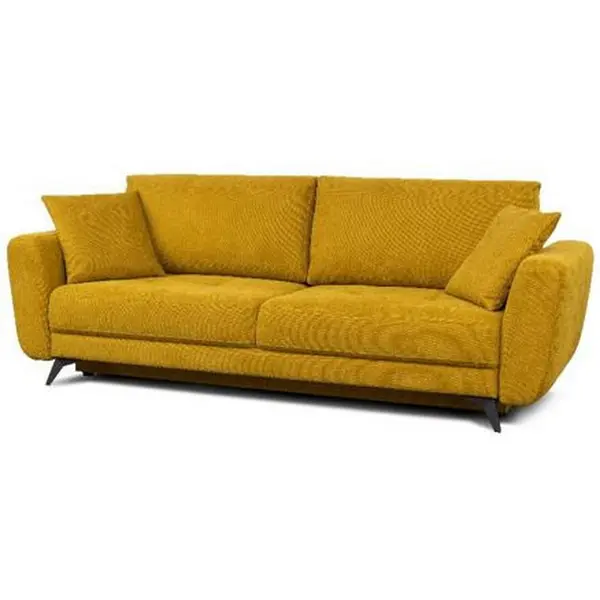 Canapea Extensibila, textil, galben