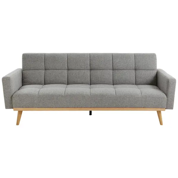 Canapea Extensibilă, textil, gri