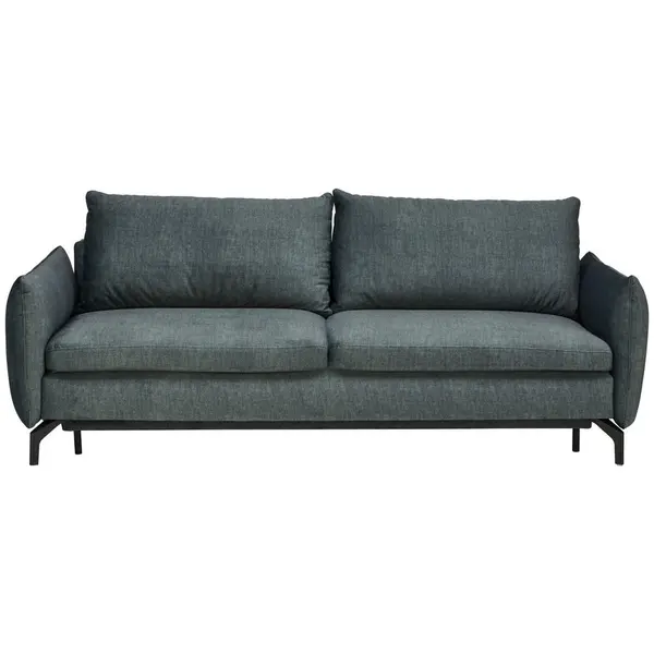 Canapea Extensibilă, textil, gri albastru