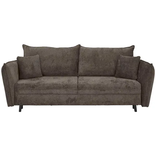 Canapea Extensibilă, textil, gri-maro