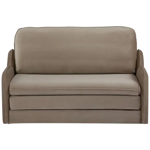 Canapea Extensibilă, textil, maro deschis