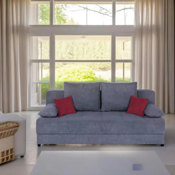 Canapea Extensibilă, textil, material pe bază de lemn, antracit