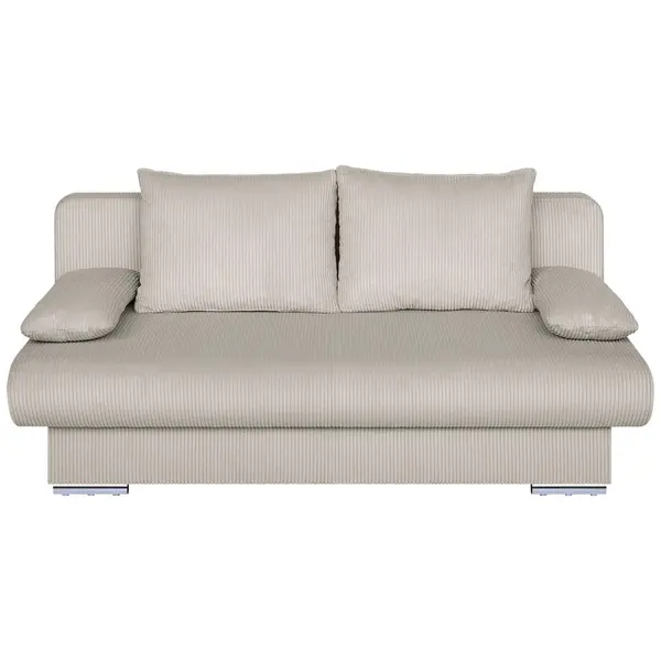 Canapea Extensibilă, textil, material pe bază de lemn, crem