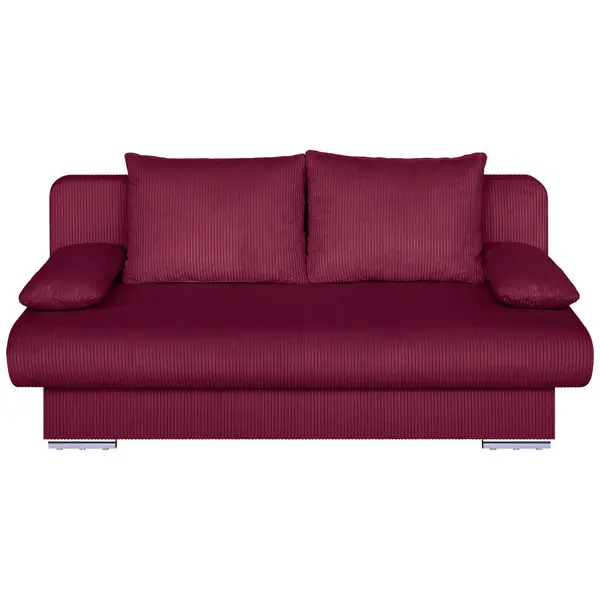 Canapea Extensibilă, textil, material pe bază de lemn, roșu