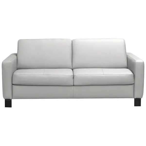 Canapea Extensibilă, textil, piele, gri deschis