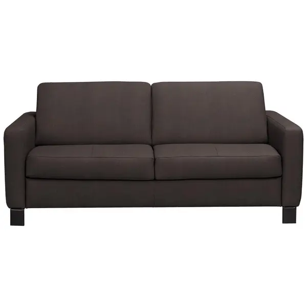 Canapea Extensibilă, textil, piele, maro închis